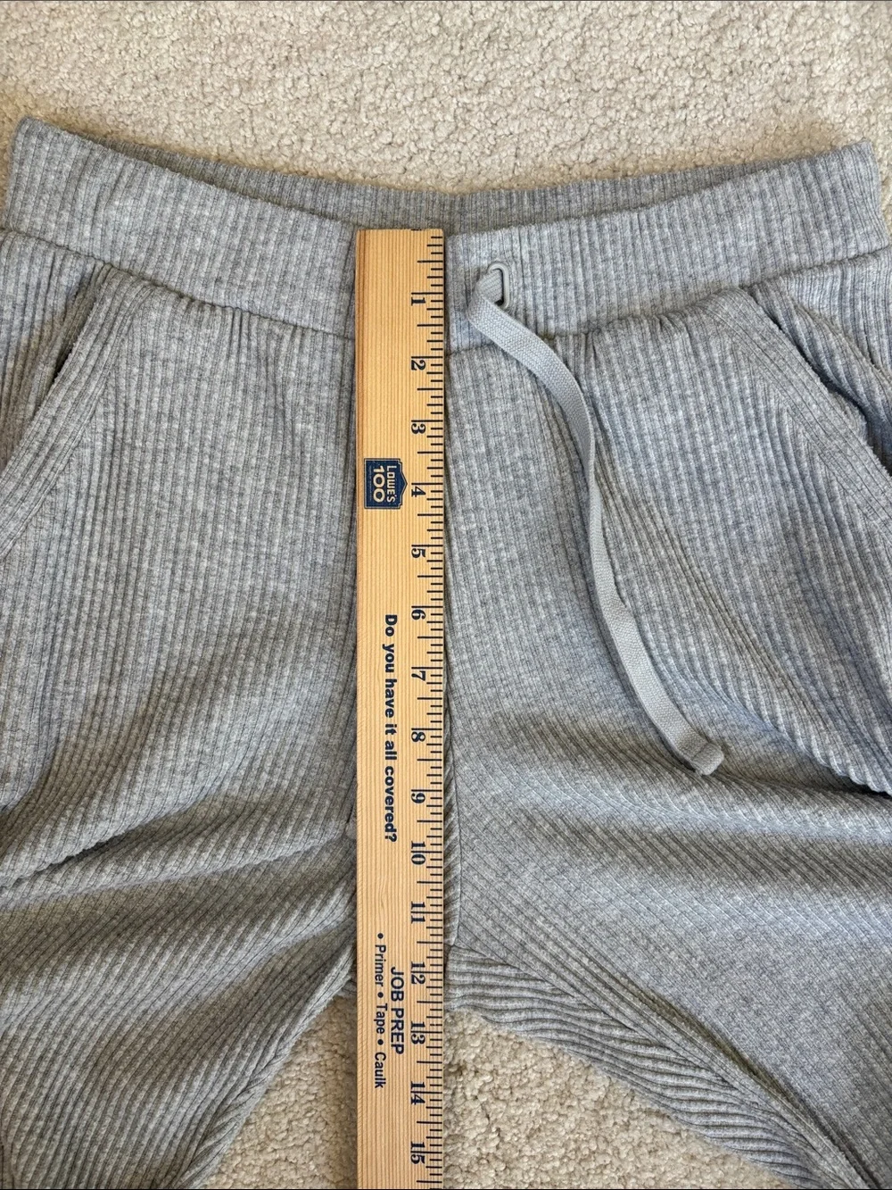 Alo Yoga Muse Sweatpants Ribbed Knit Jogger Pants Heather Gray Women’s Medium